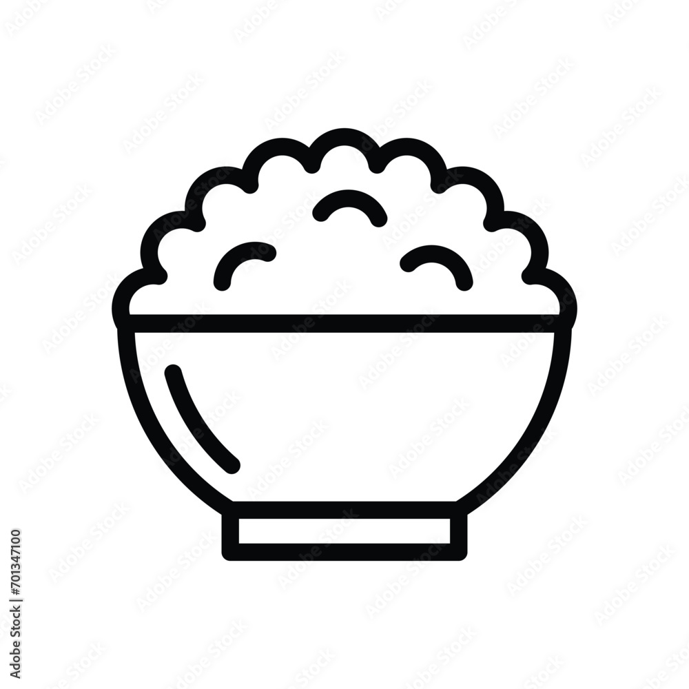 Rice bowl icon vector on trendy design Rice bowl icon vector on trendy design