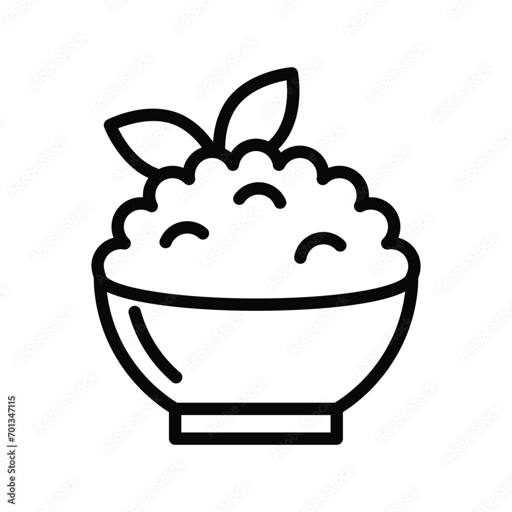 Rice bowl icon vector on trendy design Rice bowl icon vector on trendy design