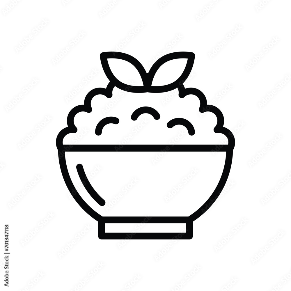Rice bowl icon vector on trendy design Rice bowl icon vector on trendy design