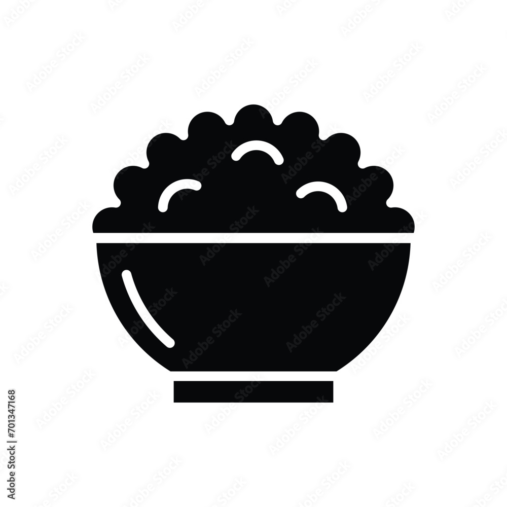 Rice bowl icon vector on trendy design Rice bowl icon vector on trendy design