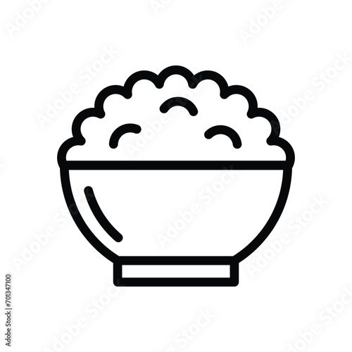 Rice bowl icon vector on trendy design