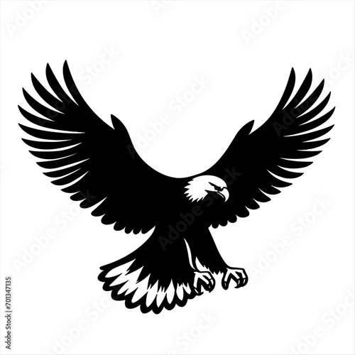set of eagle silhouettes ,set of birds