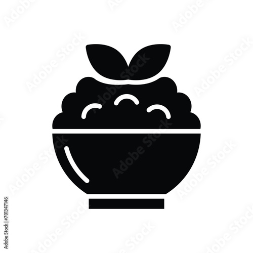 Rice bowl icon vector on trendy design