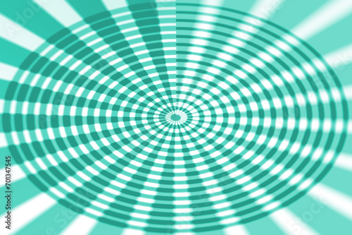 Retro seamless pattern abstract green swirl circle sunburst  sunbeam background