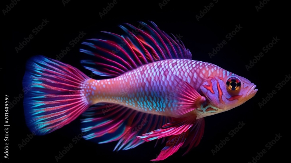 Bright background underwater macro of exotic and colo.Generative AI Bright background underwater macro of exotic and colo.Generative AI