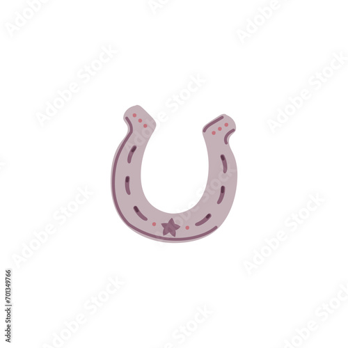 Horseshoe, vector illustration isolated on white background, simple icon