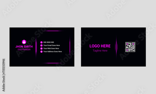 Modern lighting business card design