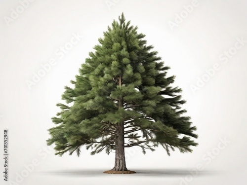 pine tree isolated on white background 