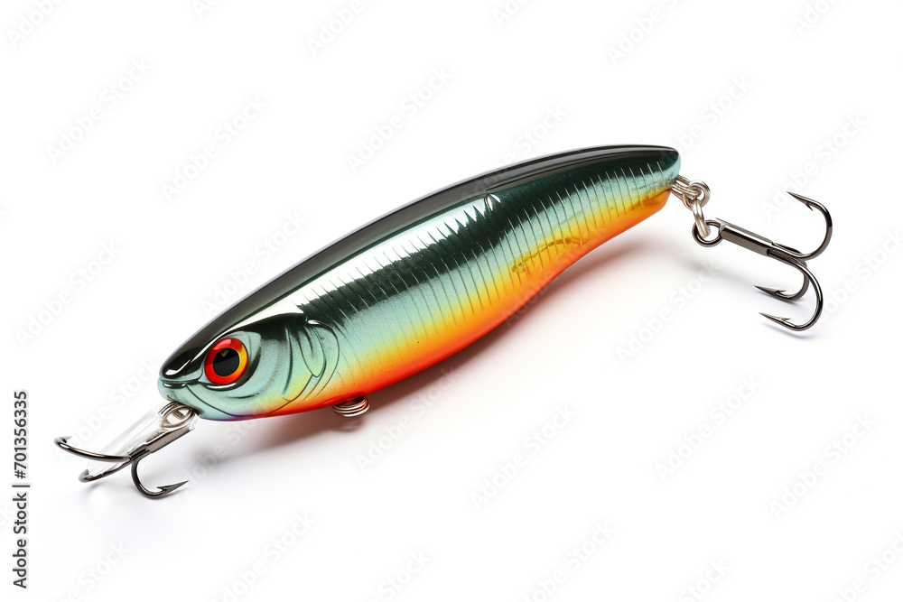 Fishing lure isolated on white Fishing lure isolated on white