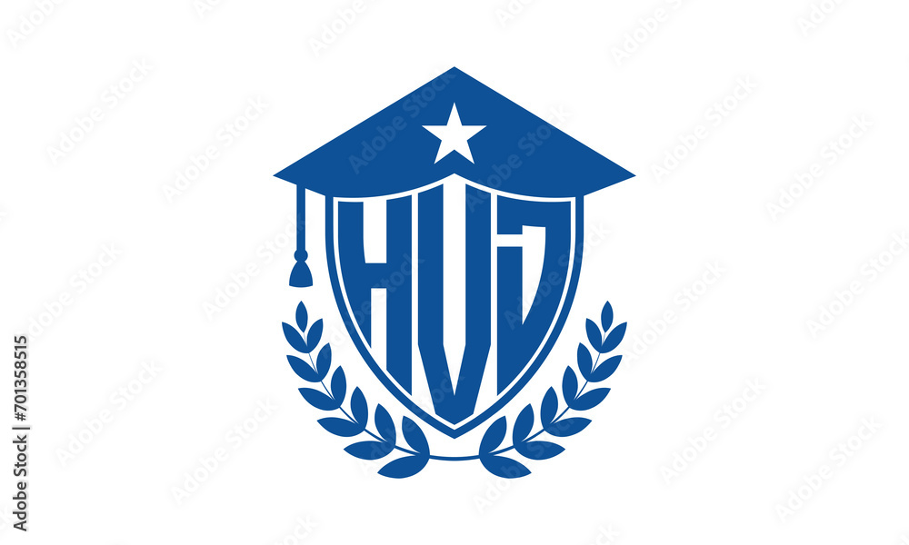 HVD three letter iconic academic logo design vector template. monogram, abstract, school, college, university, graduation cap symbol logo, shield, model, institute, educational, coaching canter, tech HVD three letter iconic academic logo design vector template. monogram, abstract, school, college, university, graduation cap symbol logo, shield, model, institute, educational, coaching canter, tech