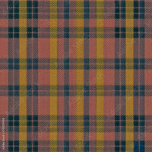 Seamless plaid fabric loincloth texture and textile background.