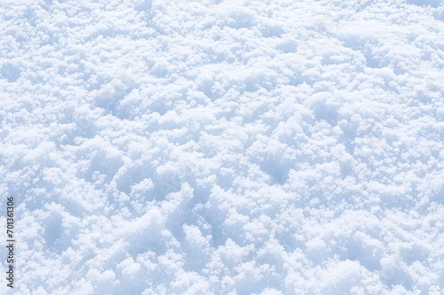 The texture of the snow is light.