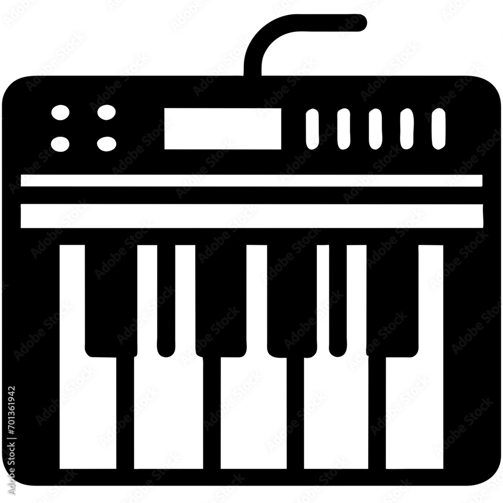 Musical keyboard and mouse vektor icon illustation Musical keyboard and mouse vektor icon illustation