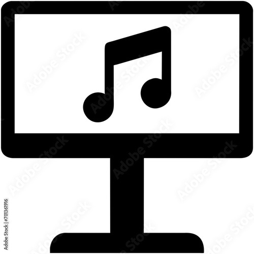 Music stand with sheet vektor icon illustation