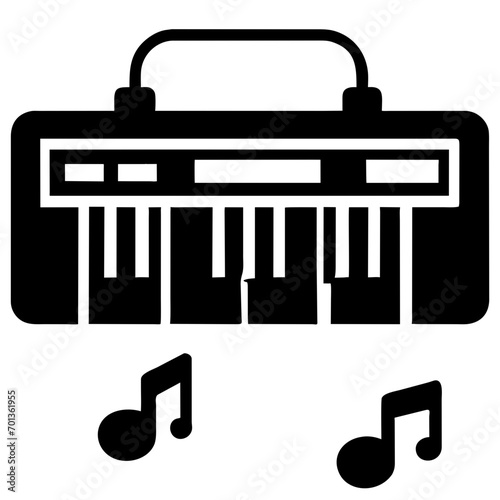 Electronic keyboard vektor icon illustation