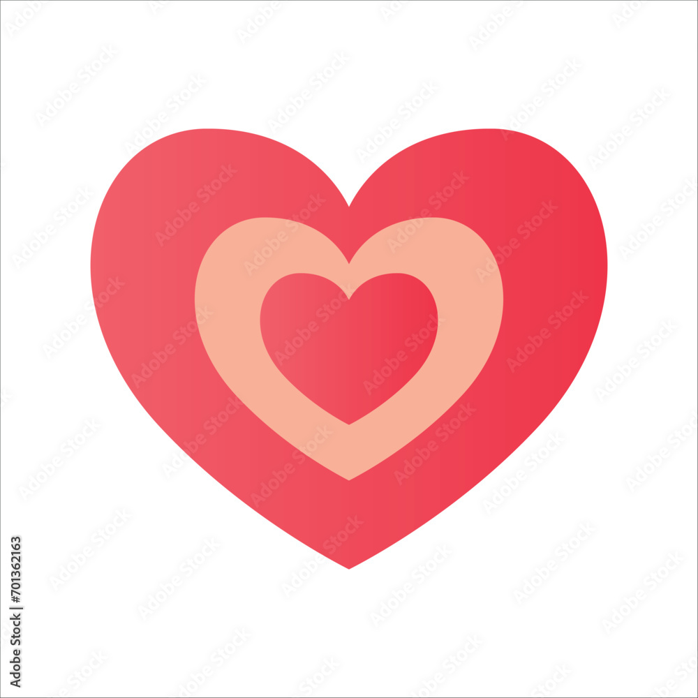 Hearts Inside Heart Vector