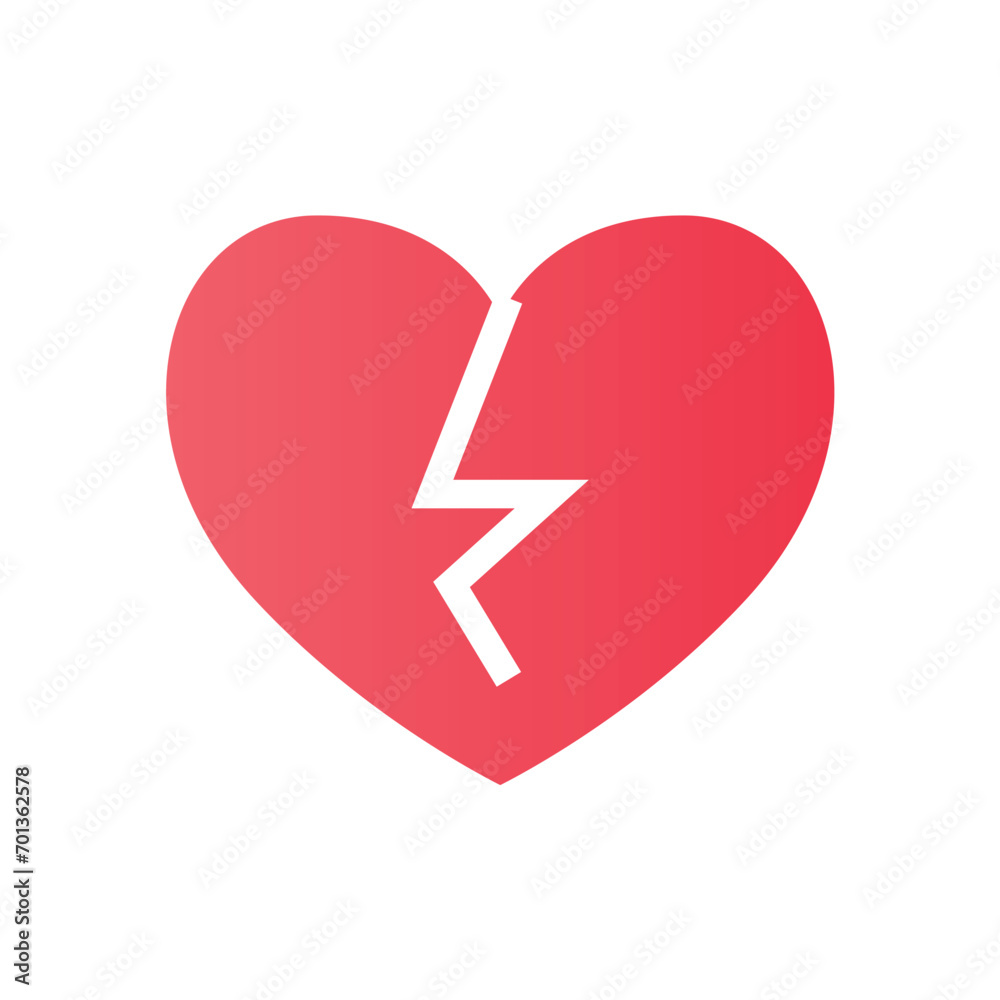 Red Broken Heart Vector Red Broken Heart Vector