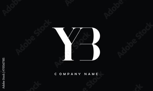 YB, BY, Y, B Abstract Letters Logo Monogram