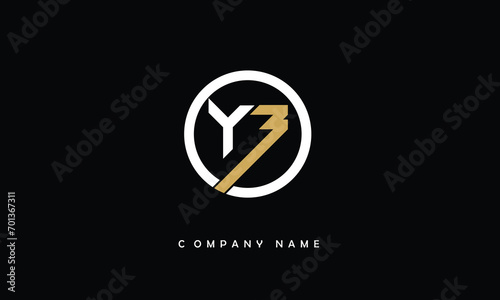 YB, BY, Y, B Abstract Letters Logo Monogram