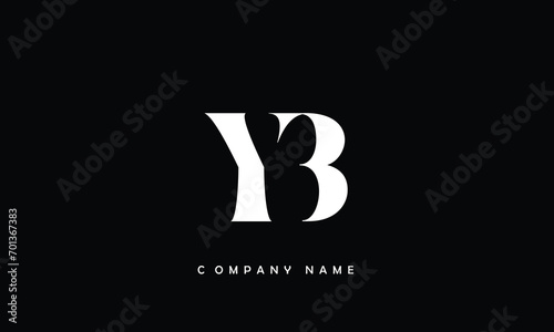 YB, BY, Y, B Abstract Letters Logo Monogram