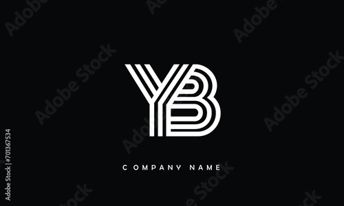 YB, BY, Y, B Abstract Letters Logo Monogram