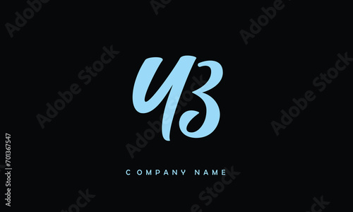 YB, BY, Y, B Abstract Letters Logo Monogram
