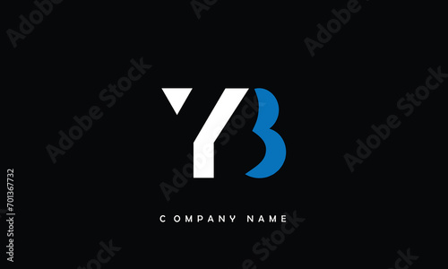 YB, BY, Y, B Abstract Letters Logo Monogram