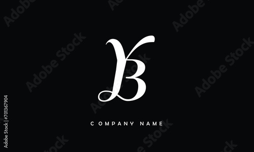 YB  BY  Y  B Abstract Letters Logo Monogram