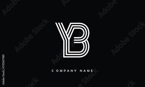 YB, BY, Y, B Abstract Letters Logo Monogram
