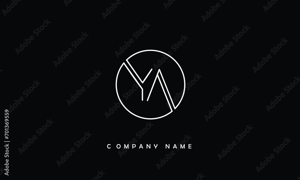 YA, AY, Y, A Abstract Letters Logo Monogram YA, AY, Y, A Abstract Letters Logo Monogram