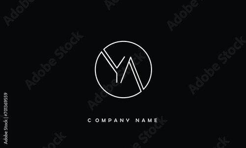 YA, AY, Y, A Abstract Letters Logo Monogram