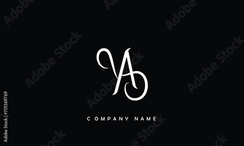 YA, AY, Y, A Abstract Letters Logo Monogram