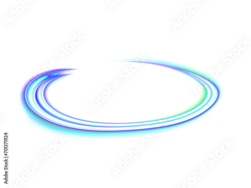 Luminous blue lines of speed. Light glowing effect neon . Abstract motion lines. Light trail wave, fire path trace line, car lights, optic fiber and incandescence curve twirl