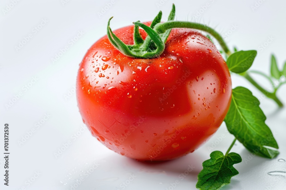 tomato with water drops isolated on white background tomato with water drops isolated on white background