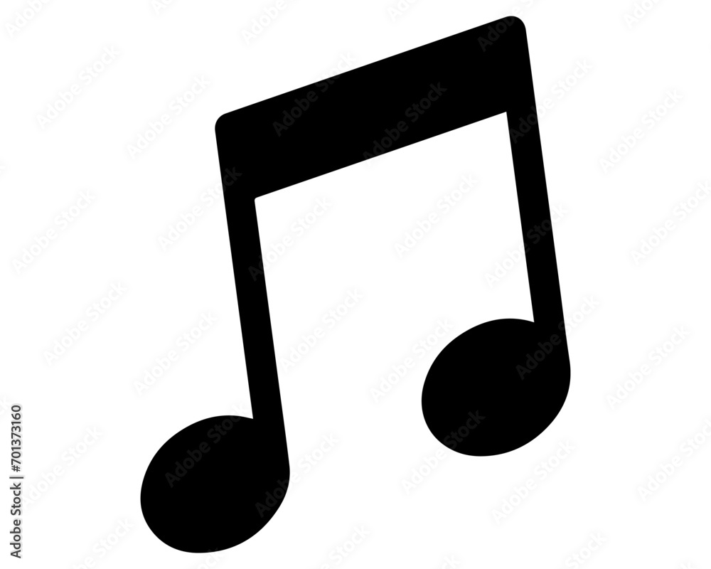 Music notes icon, black notes symbol flat icon, vector illustration