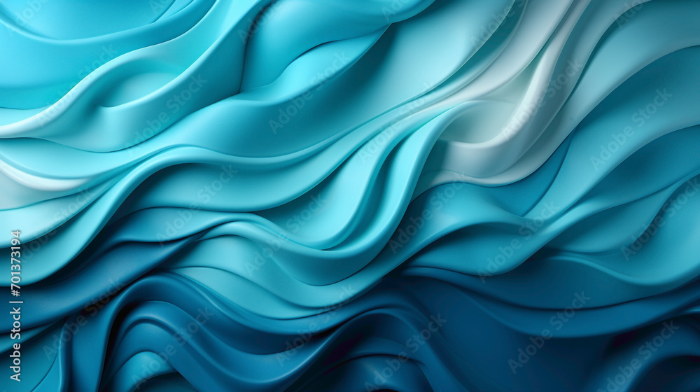 Obraz premium A serene ocean blue gradient on a seamless solid color canvas.