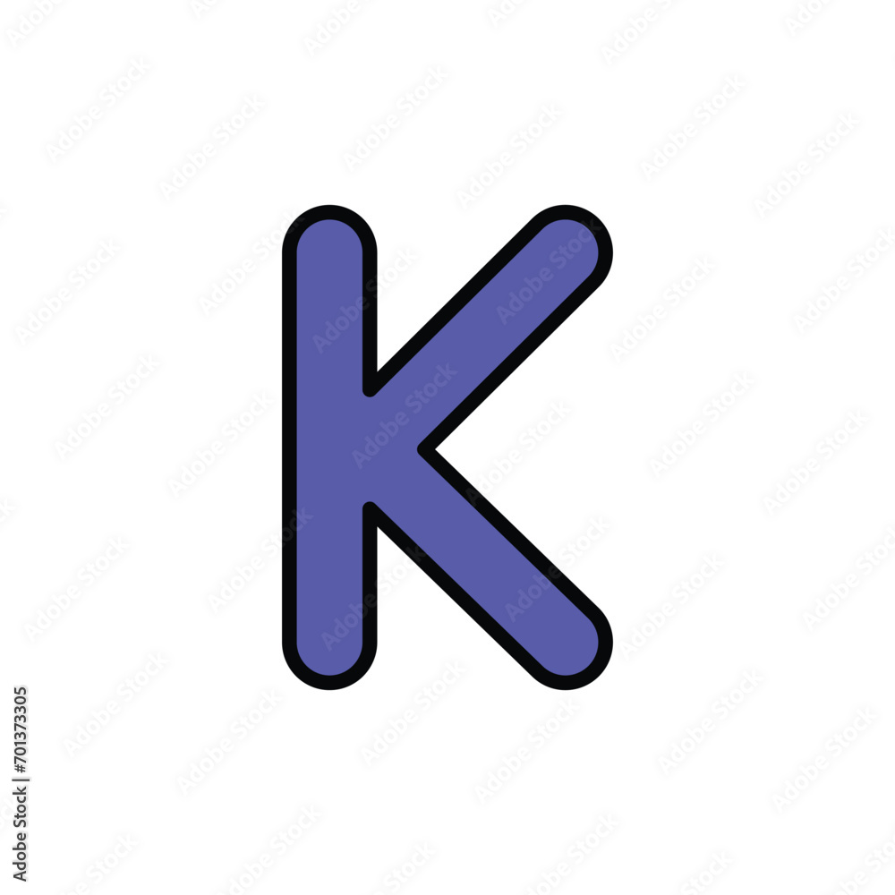 K icon design with white background stock illustration K icon design with white background stock illustration