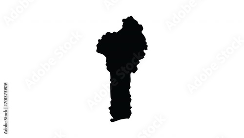 Animation forms the Benin map icon photo