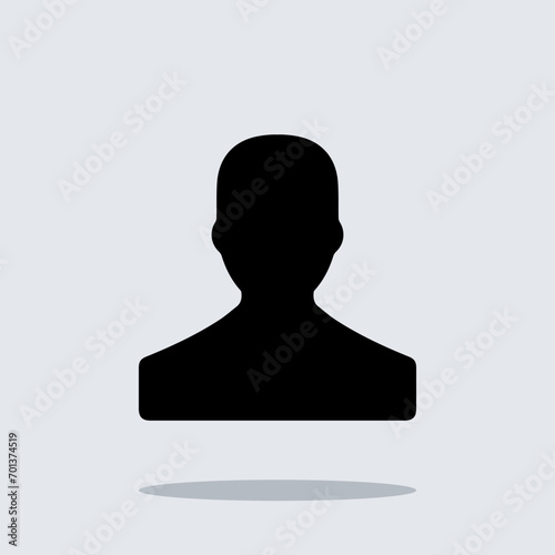 User icon vector. Profile symbol in trendy flat style. Profile vector icon illustration isolated on gray background