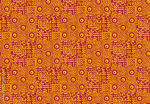 Hand drawn abstract seamless pattern, ethnic background, african style - great for textiles, banners, wallpapers, wrapping - vector design photo
