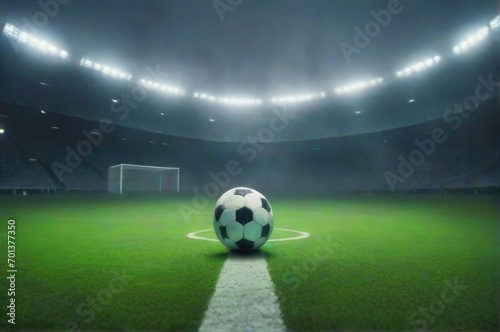soccer ball in stadium © azait24