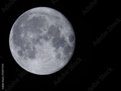 Full moon of August 2023 in about 70x magnification