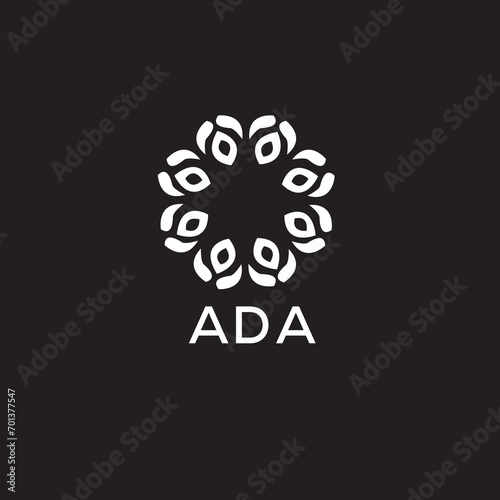 ADA Letter logo design template vector. ADA Business abstract connection vector logo. ADA icon circle logotype.
