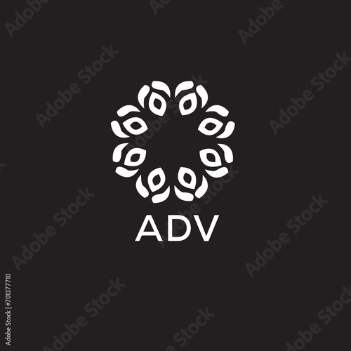 ADV Letter logo design template vector. ADV Business abstract connection vector logo. ADV icon circle logotype.
