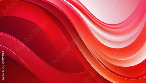  Bold and Vibrant Red and White Wavy Curves Background 