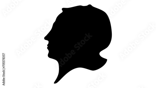 Catherine Parr, black isolated silhouette photo