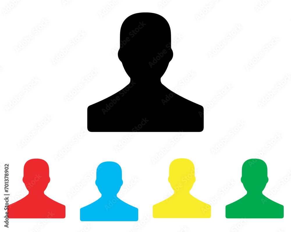 User icon vector. Profile icon sign symbol in trendy flat style. Set elements in colored icons. Profile vector icon illustration isolated on white background User icon vector. Profile icon sign symbol in trendy flat style. Set elements in colored icons. Profile vector icon illustration isolated on white background
