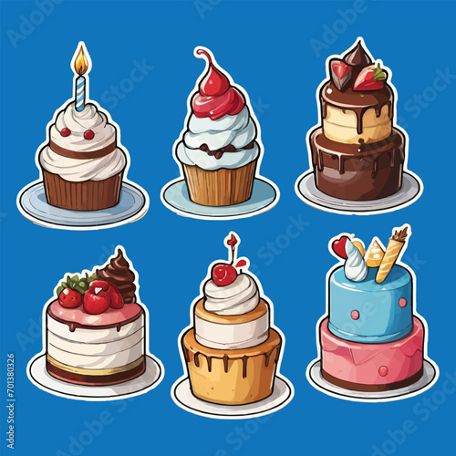 vector of some tasty cakes