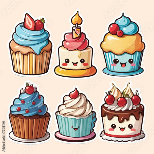 vector of some tasty cakes