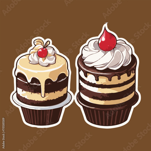 vector of some tasty cakes